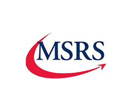 MSRS logo showing MSRS written out and a curved arrow underneath