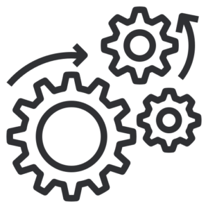 Gears moving icon