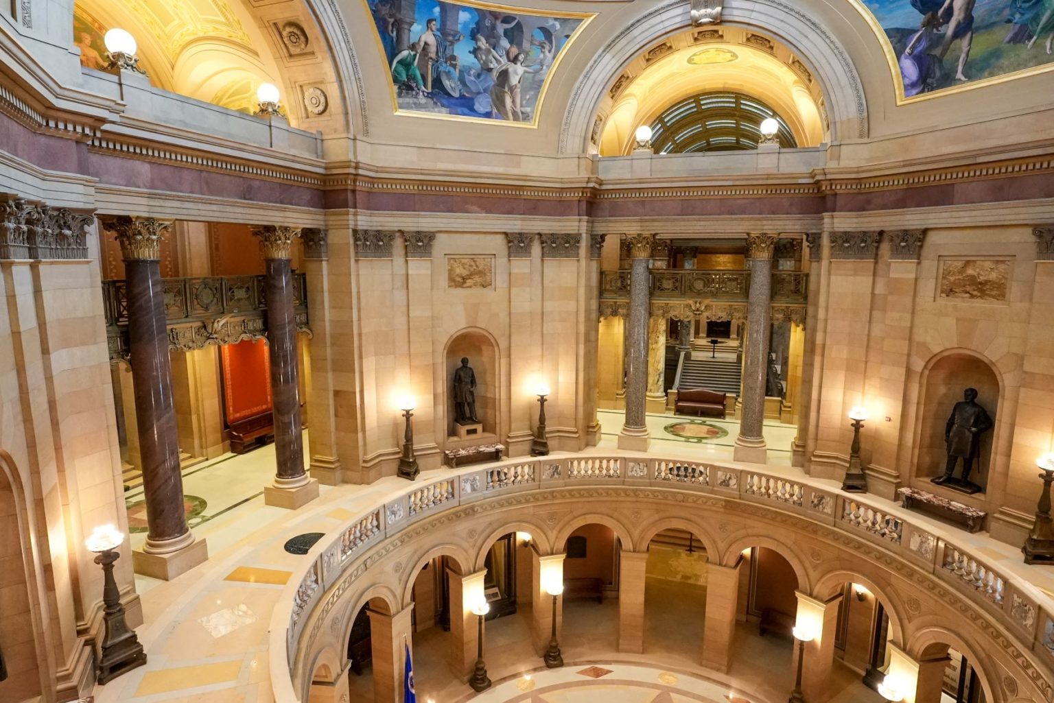 Empty Minnesota state Capitol rotunda