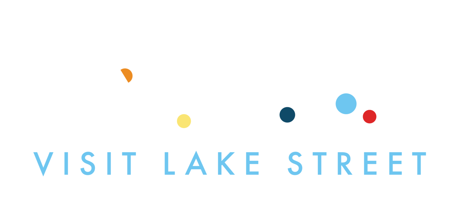 Lake Street Council Logo with outline of the Minneapolis Skyline
