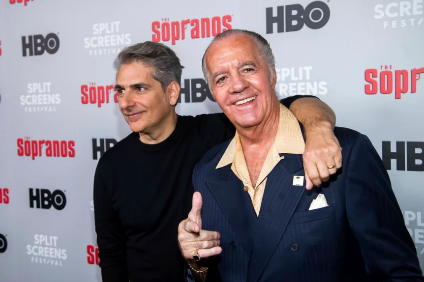 Michael Imperioli and Tony Sirico pose at Sopranos event