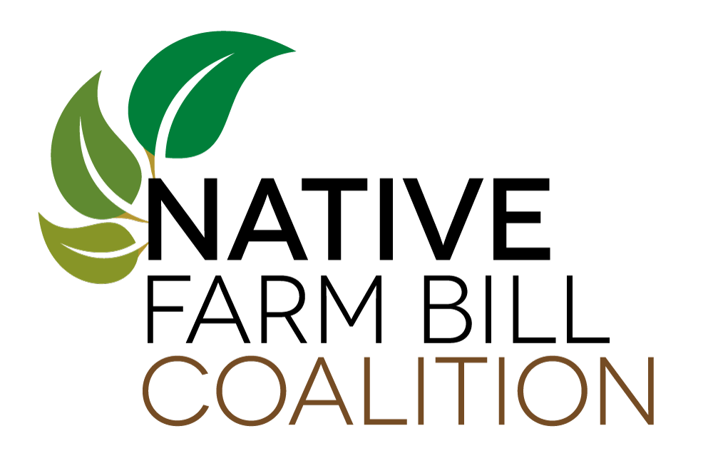 Native Farm Bill Coalition logo with three green leaves