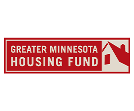 Greater Minnesota Housing Fund logo with red house