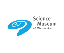 Science Museum of Minnesota logo with blue swirl