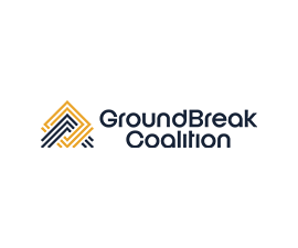 Ground Break Coalition logo with concentric orange squares