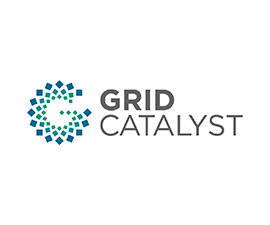 Grid Catalyst logo featuring a G made up of blue and green squares