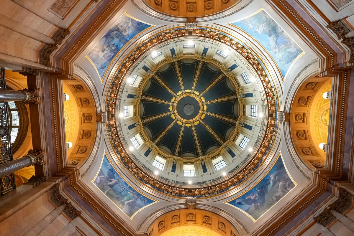 The interior of the Minnesota State Capitol rotunda