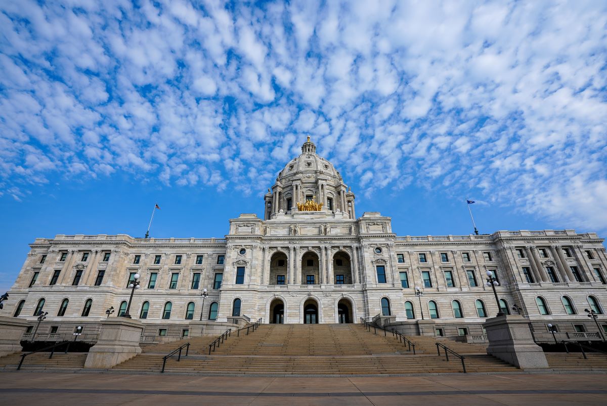 Exterior shot of the Minnesota State Capitol