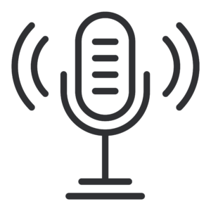 Standing microphone icon