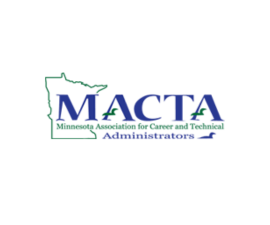 MACTA logo in blue with a green outline of the state of Minnesota