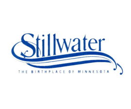 Stillwater logo in blue with the tagline: The Birthplace of Minnesota