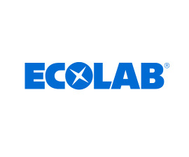 Ecolab logo in blue with a star in the center of the 'O'