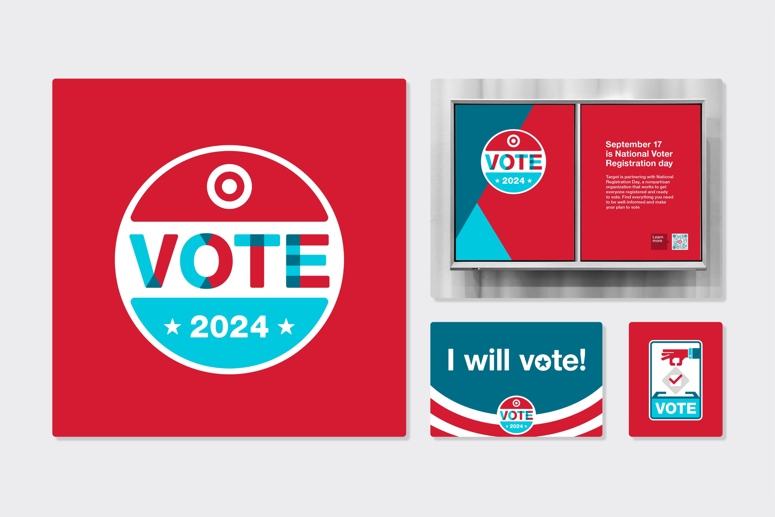 A gallery of Target-branded Get out the Vote content