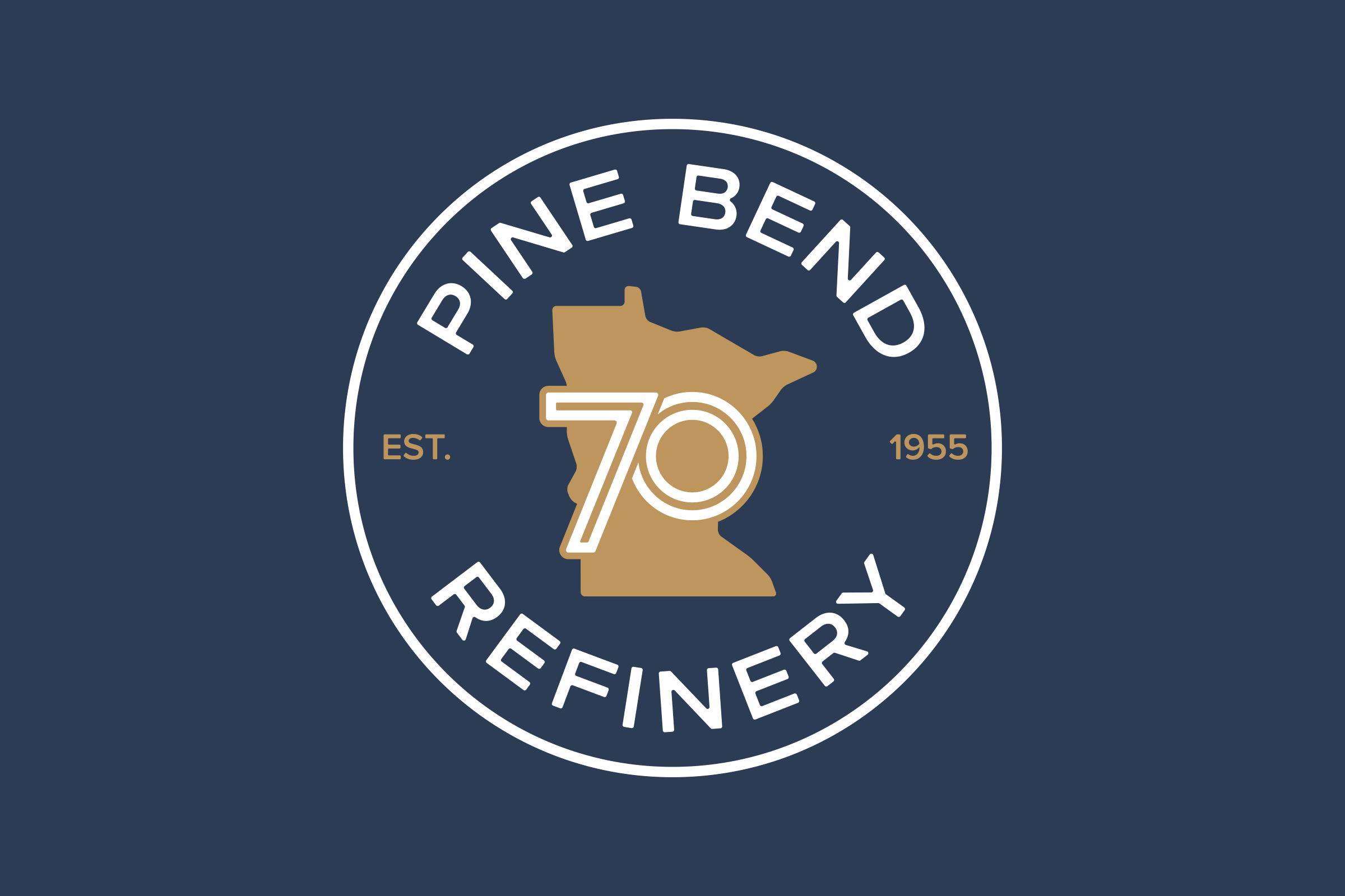 Pine Bend refinery 70th anniversary logo